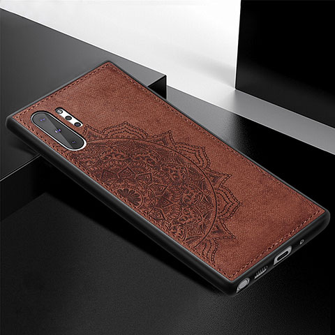 Coque Ultra Fine Silicone Souple Housse Etui avec Aimante Magnetique S04D pour Samsung Galaxy Note 10 Plus 5G Marron