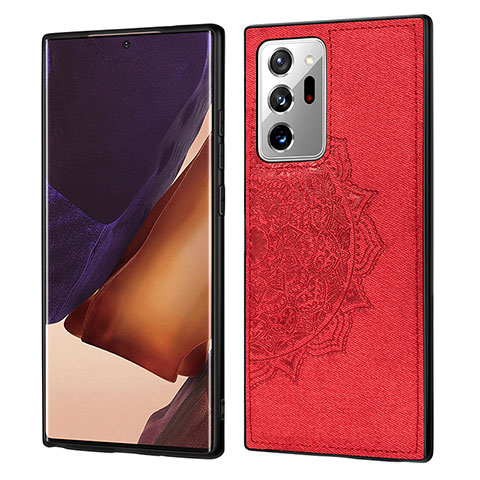 Coque Ultra Fine Silicone Souple Housse Etui avec Aimante Magnetique S04D pour Samsung Galaxy Note 20 Ultra 5G Rouge