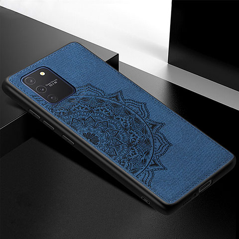 Coque Ultra Fine Silicone Souple Housse Etui avec Aimante Magnetique S04D pour Samsung Galaxy S10 Lite Bleu