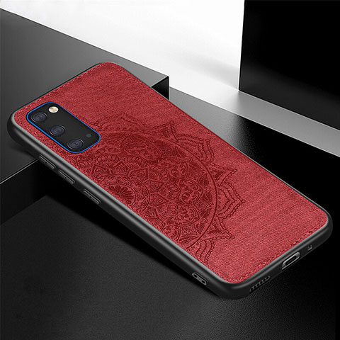 Coque Ultra Fine Silicone Souple Housse Etui avec Aimante Magnetique S04D pour Samsung Galaxy S20 5G Rouge