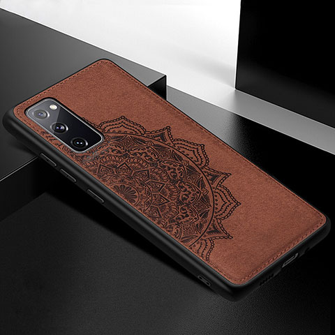 Coque Ultra Fine Silicone Souple Housse Etui avec Aimante Magnetique S04D pour Samsung Galaxy S20 FE (2022) 5G Marron