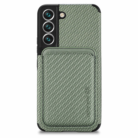 Coque Ultra Fine Silicone Souple Housse Etui avec Aimante Magnetique S04D pour Samsung Galaxy S21 Plus 5G Vert