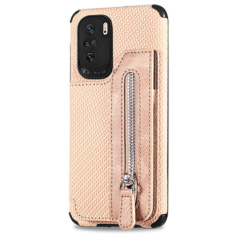 Coque Ultra Fine Silicone Souple Housse Etui avec Aimante Magnetique S04D pour Xiaomi Poco F3 5G Or