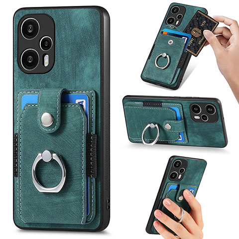 Coque Ultra Fine Silicone Souple Housse Etui avec Aimante Magnetique S04D pour Xiaomi Poco F5 5G Vert