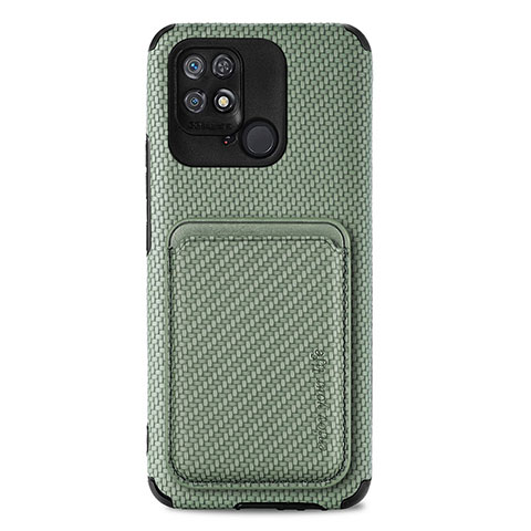 Coque Ultra Fine Silicone Souple Housse Etui avec Aimante Magnetique S04D pour Xiaomi Redmi 10 India Vert