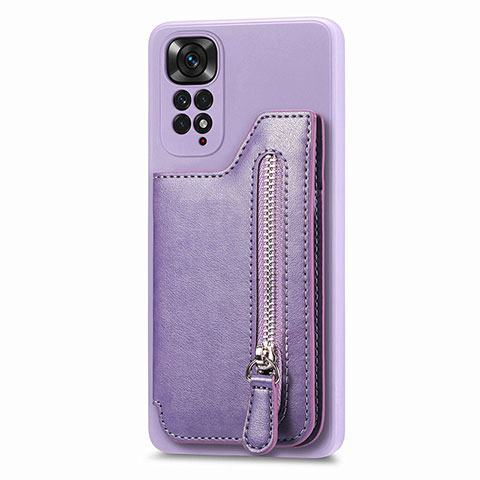 Coque Ultra Fine Silicone Souple Housse Etui avec Aimante Magnetique S04D pour Xiaomi Redmi Note 11 4G (2022) Violet