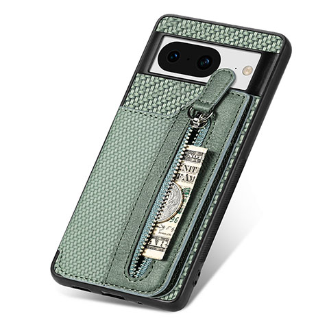 Coque Ultra Fine Silicone Souple Housse Etui avec Aimante Magnetique S05D pour Google Pixel 8 5G Vert