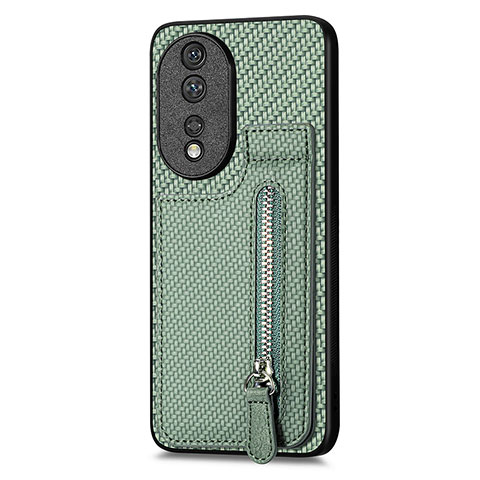 Coque Ultra Fine Silicone Souple Housse Etui avec Aimante Magnetique S05D pour Huawei Honor 80 5G Vert