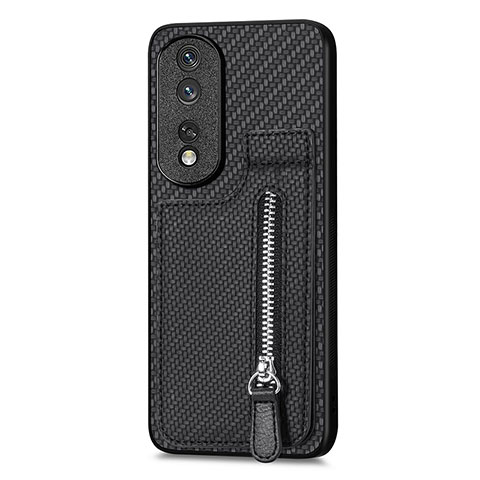 Coque Ultra Fine Silicone Souple Housse Etui avec Aimante Magnetique S05D pour Huawei Honor 80 Pro 5G Noir