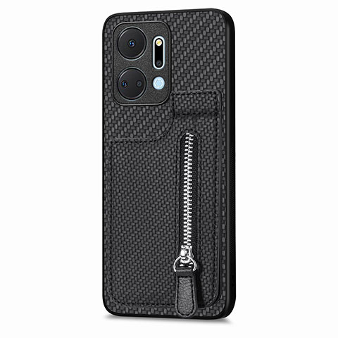 Coque Ultra Fine Silicone Souple Housse Etui avec Aimante Magnetique S05D pour Huawei Honor X7a Noir