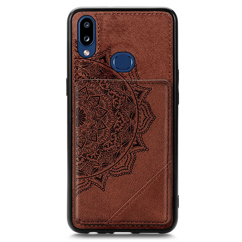 Coque Ultra Fine Silicone Souple Housse Etui avec Aimante Magnetique S05D pour Samsung Galaxy A10s Marron