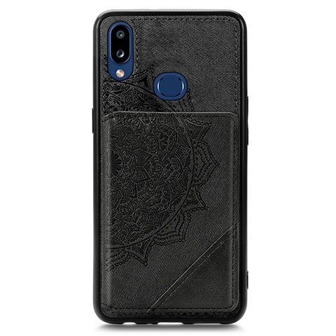 Coque Ultra Fine Silicone Souple Housse Etui avec Aimante Magnetique S05D pour Samsung Galaxy A10s Noir