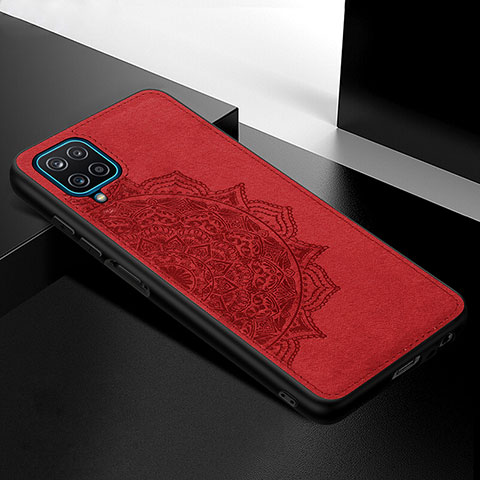 Coque Ultra Fine Silicone Souple Housse Etui avec Aimante Magnetique S05D pour Samsung Galaxy A12 5G Rouge