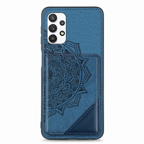 Coque Ultra Fine Silicone Souple Housse Etui avec Aimante Magnetique S05D pour Samsung Galaxy A32 4G Bleu