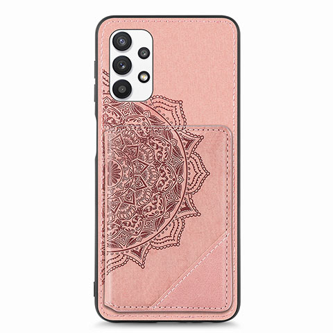 Coque Ultra Fine Silicone Souple Housse Etui avec Aimante Magnetique S05D pour Samsung Galaxy A32 4G Or Rose