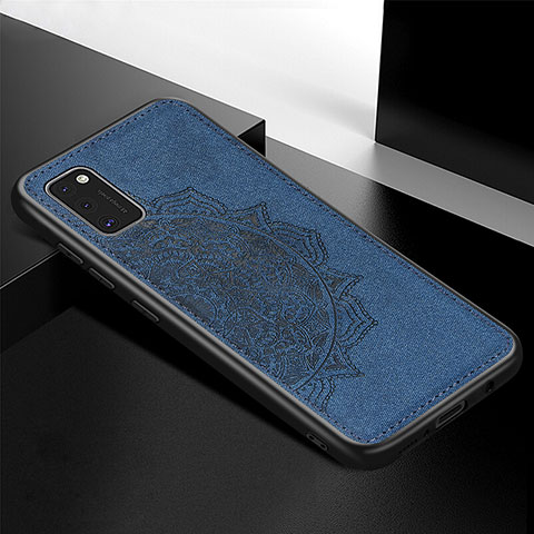 Coque Ultra Fine Silicone Souple Housse Etui avec Aimante Magnetique S05D pour Samsung Galaxy A41 Bleu