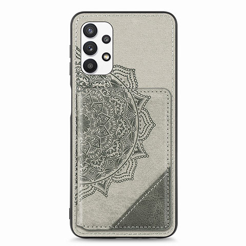 Coque Ultra Fine Silicone Souple Housse Etui avec Aimante Magnetique S05D pour Samsung Galaxy M32 5G Gris