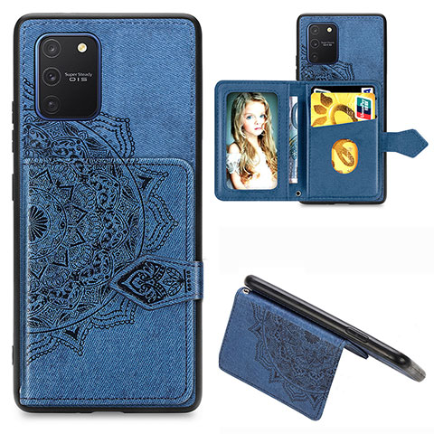 Coque Ultra Fine Silicone Souple Housse Etui avec Aimante Magnetique S05D pour Samsung Galaxy M80S Bleu