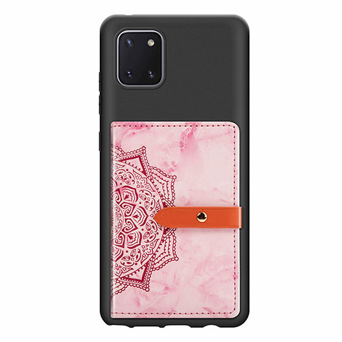 Coque Ultra Fine Silicone Souple Housse Etui avec Aimante Magnetique S05D pour Samsung Galaxy Note 10 Lite Rose