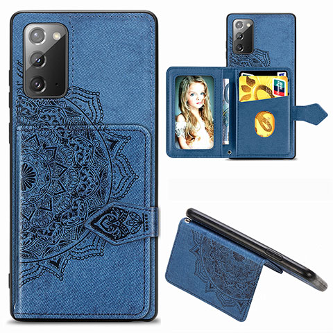 Coque Ultra Fine Silicone Souple Housse Etui avec Aimante Magnetique S05D pour Samsung Galaxy Note 20 5G Bleu