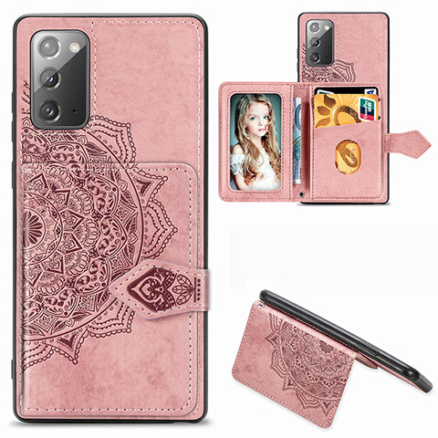 Coque Ultra Fine Silicone Souple Housse Etui avec Aimante Magnetique S05D pour Samsung Galaxy Note 20 5G Or Rose