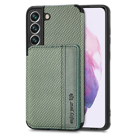 Coque Ultra Fine Silicone Souple Housse Etui avec Aimante Magnetique S05D pour Samsung Galaxy S21 5G Vert