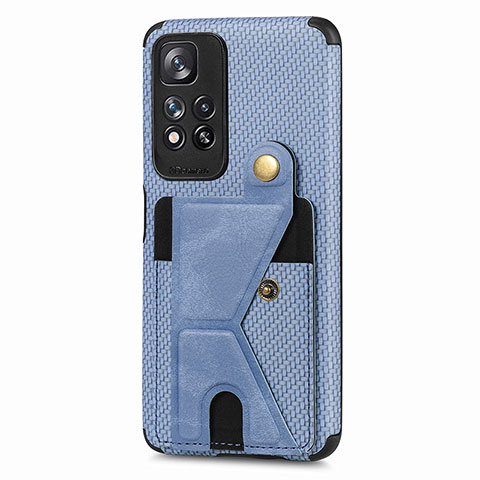 Coque Ultra Fine Silicone Souple Housse Etui avec Aimante Magnetique S05D pour Xiaomi Mi 11i 5G (2022) Bleu