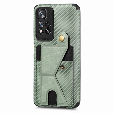 Coque Ultra Fine Silicone Souple Housse Etui avec Aimante Magnetique S05D pour Xiaomi Mi 11i 5G (2022) Vert