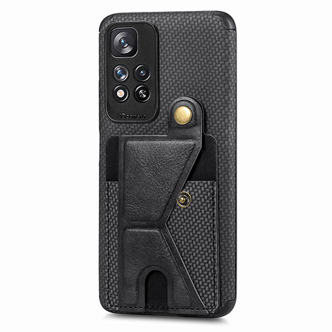 Coque Ultra Fine Silicone Souple Housse Etui avec Aimante Magnetique S05D pour Xiaomi Poco X4 NFC Noir