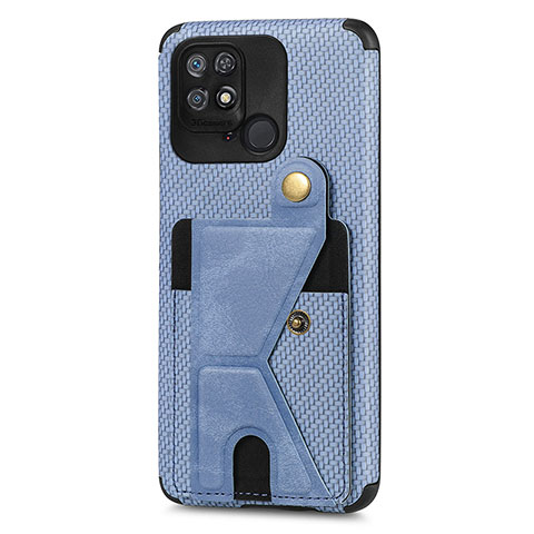 Coque Ultra Fine Silicone Souple Housse Etui avec Aimante Magnetique S05D pour Xiaomi Redmi 10 Power Bleu