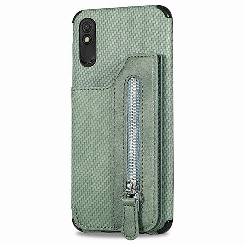 Coque Ultra Fine Silicone Souple Housse Etui avec Aimante Magnetique S05D pour Xiaomi Redmi 9i Vert