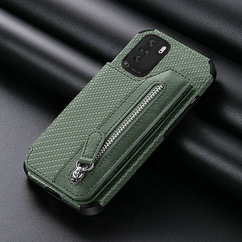 Coque Ultra Fine Silicone Souple Housse Etui avec Aimante Magnetique S05D pour Xiaomi Redmi K40 5G Vert