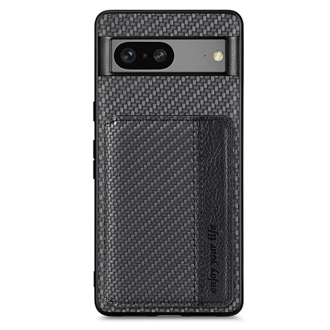 Coque Ultra Fine Silicone Souple Housse Etui avec Aimante Magnetique S06D pour Google Pixel 7a 5G Noir