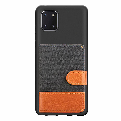 Coque Ultra Fine Silicone Souple Housse Etui avec Aimante Magnetique S06D pour Samsung Galaxy M60s Noir