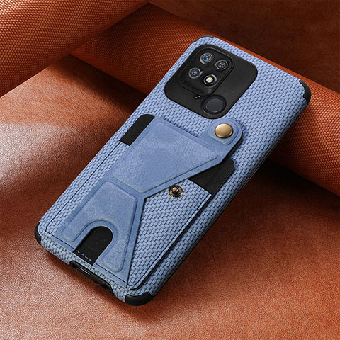 Coque Ultra Fine Silicone Souple Housse Etui avec Aimante Magnetique S06D pour Xiaomi Redmi 10 India Bleu