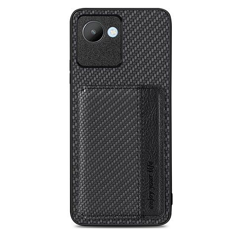 Coque Ultra Fine Silicone Souple Housse Etui avec Aimante Magnetique S07D pour Realme C30s Noir