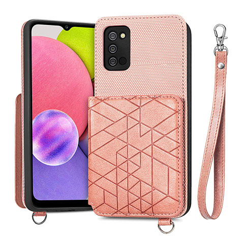 Coque Ultra Fine Silicone Souple Housse Etui avec Aimante Magnetique S07D pour Samsung Galaxy A02s Rose