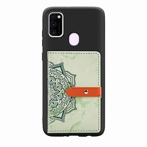 Coque Ultra Fine Silicone Souple Housse Etui avec Aimante Magnetique S07D pour Samsung Galaxy M30s Vert