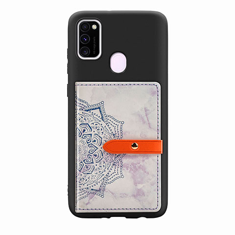 Coque Ultra Fine Silicone Souple Housse Etui avec Aimante Magnetique S07D pour Samsung Galaxy M30s Violet