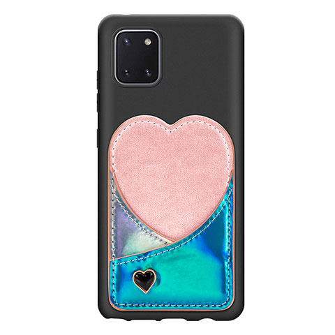 Coque Ultra Fine Silicone Souple Housse Etui avec Aimante Magnetique S07D pour Samsung Galaxy Note 10 Lite Bleu