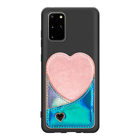 Coque Ultra Fine Silicone Souple Housse Etui avec Aimante Magnetique S07D pour Samsung Galaxy S20 Plus 5G Bleu