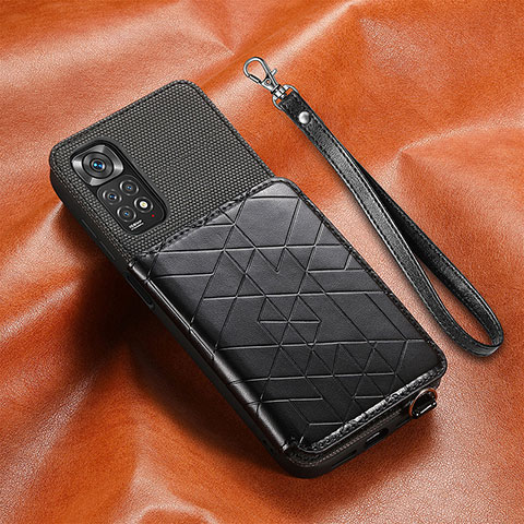 Coque Ultra Fine Silicone Souple Housse Etui avec Aimante Magnetique S07D pour Xiaomi Redmi Note 11S 4G Noir