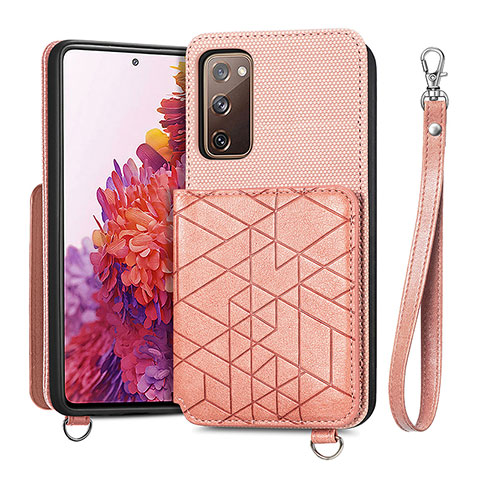 Coque Ultra Fine Silicone Souple Housse Etui avec Aimante Magnetique S08D pour Samsung Galaxy S20 FE 4G Rose