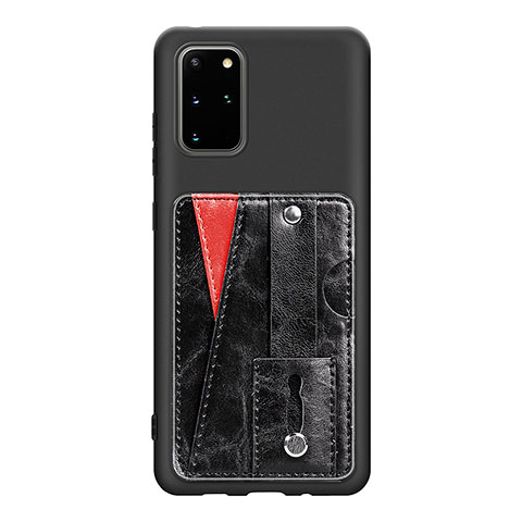 Coque Ultra Fine Silicone Souple Housse Etui avec Aimante Magnetique S08D pour Samsung Galaxy S20 Plus 5G Noir