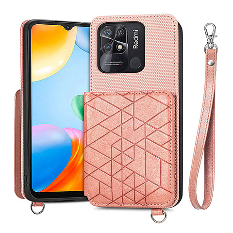 Coque Ultra Fine Silicone Souple Housse Etui avec Aimante Magnetique S08D pour Xiaomi Redmi 10 Power Rose