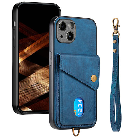 Coque Ultra Fine Silicone Souple Housse Etui avec Aimante Magnetique S09D pour Apple iPhone 14 Bleu