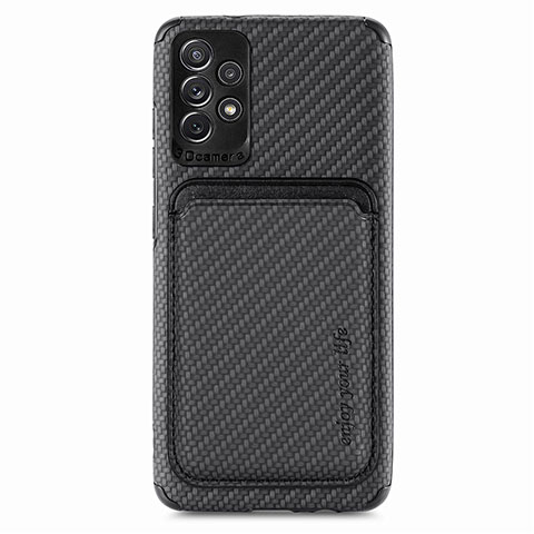 Coque Ultra Fine Silicone Souple Housse Etui avec Aimante Magnetique S09D pour Samsung Galaxy A52 5G Noir