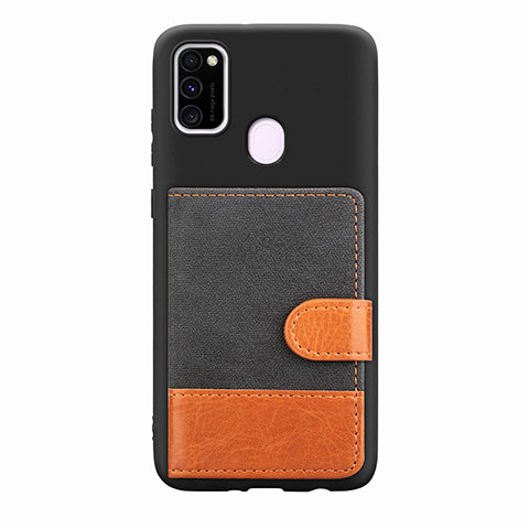 Coque Ultra Fine Silicone Souple Housse Etui avec Aimante Magnetique S09D pour Samsung Galaxy M30s Noir