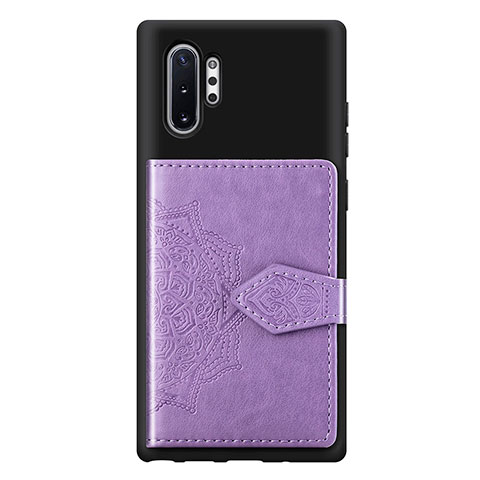 Coque Ultra Fine Silicone Souple Housse Etui avec Aimante Magnetique S09D pour Samsung Galaxy Note 10 Plus 5G Violet