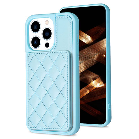 Coque Ultra Fine Silicone Souple Housse Etui avec Aimante Magnetique S10D pour Apple iPhone 13 Pro Max Bleu Ciel